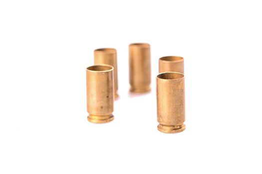 Patrons from the gun isolated on a white background