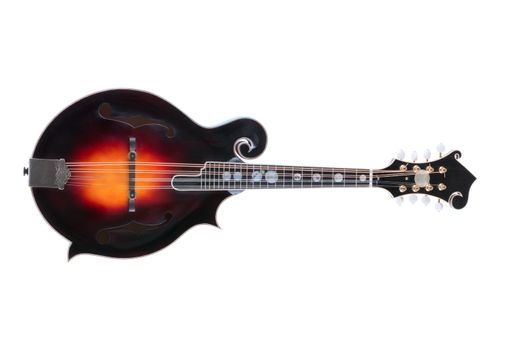Handmade mandolin isolated on a white background