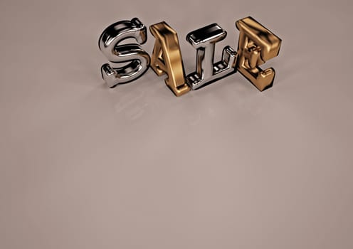 The dimensional word sale on a background