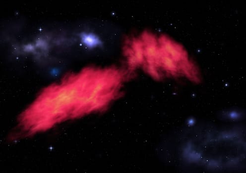 Star field in space a nebulae and a gas congestion. "Elements of this image furnished by NASA".