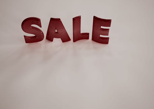 The dimensional word sale on a background