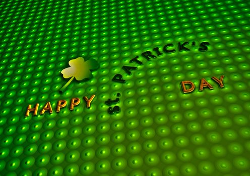 Happy St. Patrick's Day  on green background.