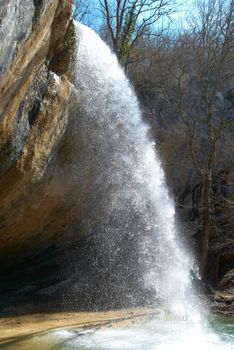 Beautiful waterfall in the forest of national park