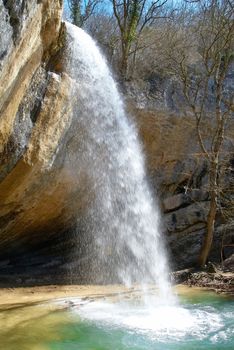 Beautiful waterfall in the forest of national park