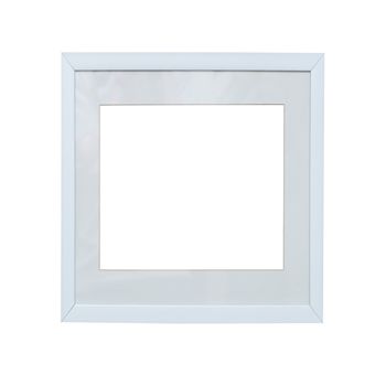 Empty square blank isolated photo frame on white background