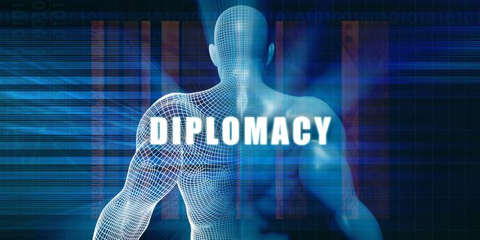 Diplomacy as a Futuristic Concept Abstract Background