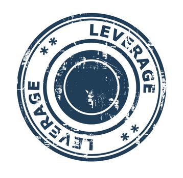 Business leverage concept stamp isolated on a white background.