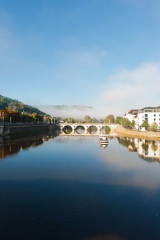 Morning Mist in the French City of Terrasson