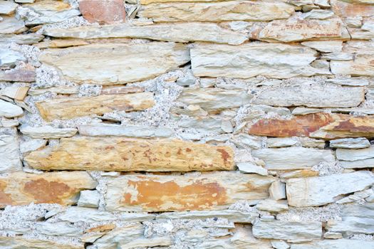 Old stone wall in the castle park