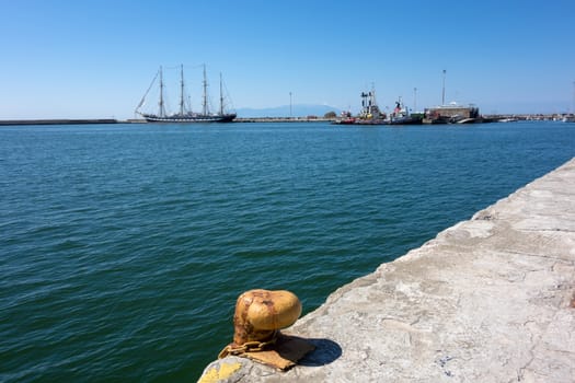 Large four masts windjammer Kruzenshtern at the port of Alexandroupolis - Greece