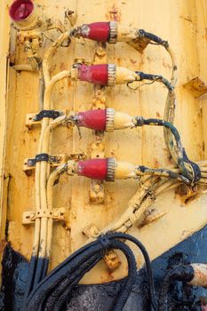 Old Industrial socket system in old ship