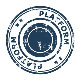 Platform business concept stamp isolated on a white background.