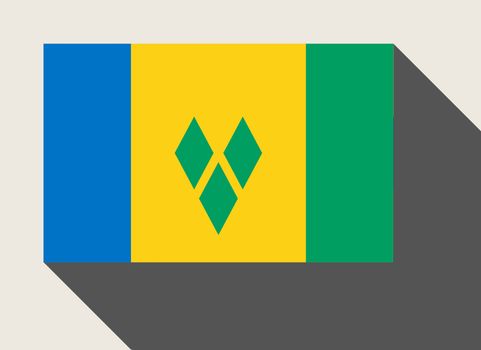 Saint Vincent and the Grenadines flag in flat web design style.