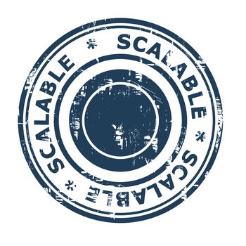 Scalable business concept stamp isolated on a white background.