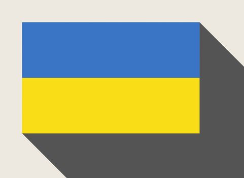 Ukraine flag in flat web design style.