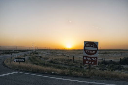 Open Desert Landscape in Southern California, USA