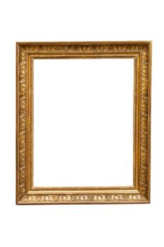 Rectangle decorative picture frame isolated on white background with clipping path