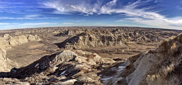 Alberta Badlands Dinasaur Park vista view winter