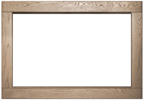 new wooden picture frame isolated on white background