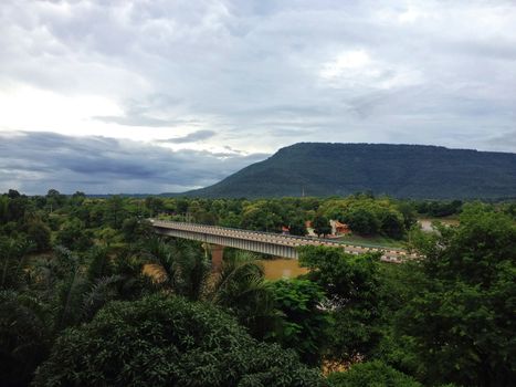 Bridge over the Mekong river, Pakse Champasak, Laos