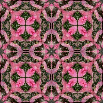 Seamless square flower pattern. Tender pink color