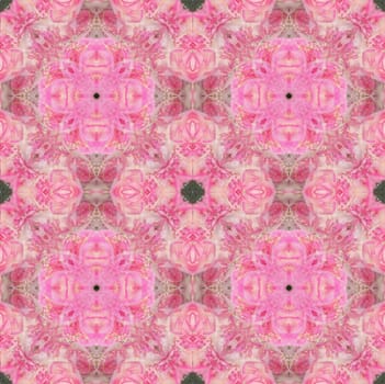 Seamless square flower pattern. Tender pink color