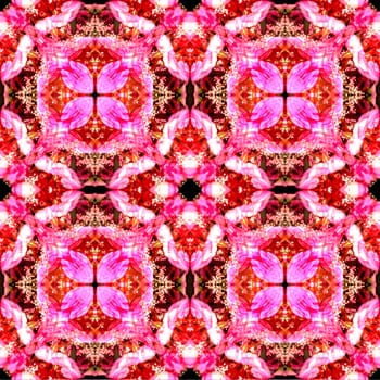 Seamless square flower pattern. Bright pink color