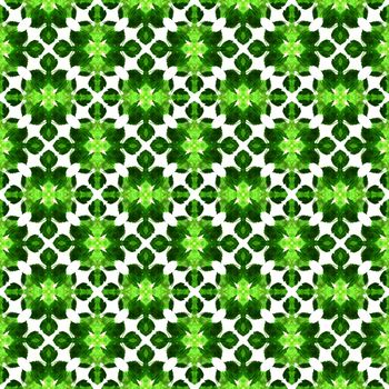 Seamless background pattern. Green leaves. Nature and Geometry