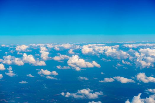 Blue clouds and sky. Natural background