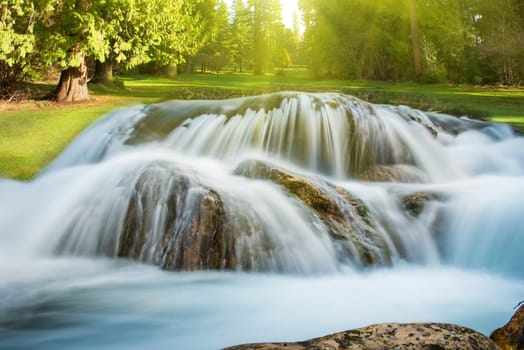 Beautiful waterfall in the forest of national park