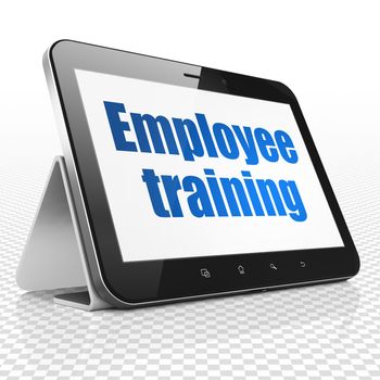 Learning concept: Tablet Computer with blue text Employee Training on display