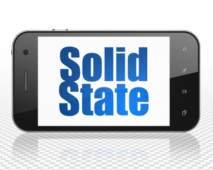 Science concept: Smartphone with blue text Solid State on display