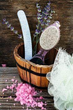 Set for spa treatments from sea salt of different colors