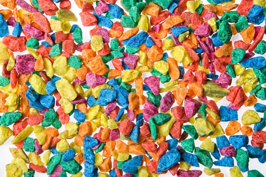 Little coloured stones on isolated background