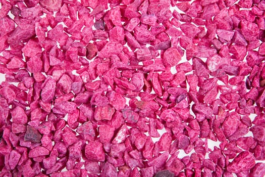 Little coloured stones on isolated background