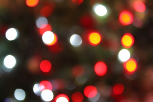 Abstract Bokeh Christmas circles of light