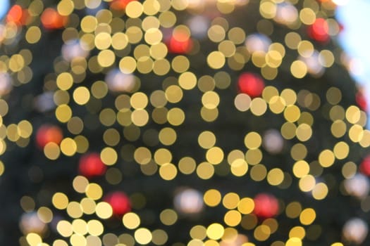 Abstract Bokeh Christmas circles of light