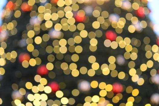 Abstract Bokeh Christmas circles of light