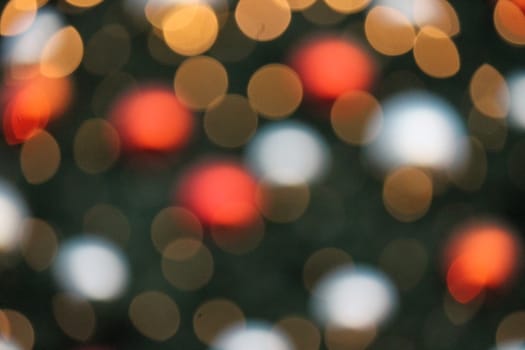 Abstract Bokeh Christmas circles of light