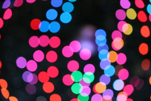 Abstract Bokeh Christmas circles of light