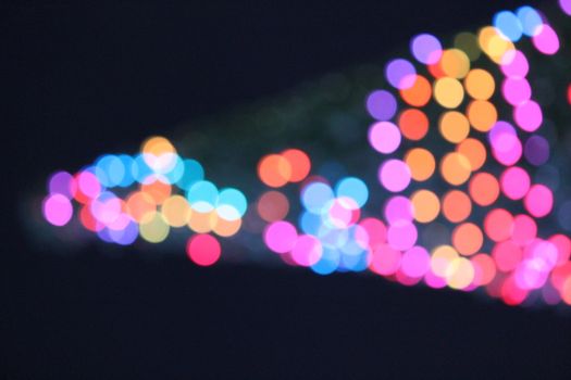 Abstract Bokeh Christmas circles of light