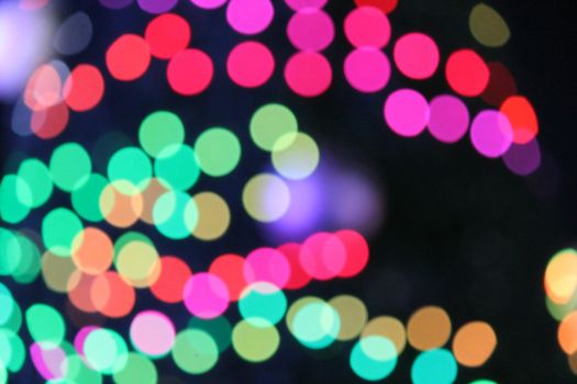 Abstract Bokeh Christmas circles of light