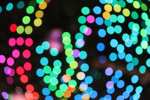 Abstract Bokeh Christmas circles of light