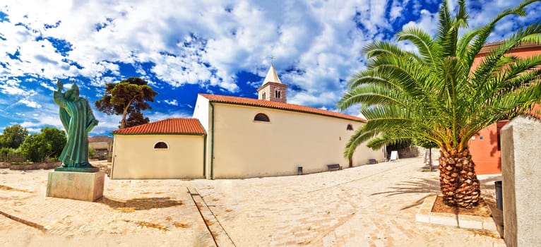 Grgur Ninski square in Nin panoramic, Dalmatia, Croatia