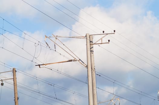 wire on a high-voltage electrical wire line