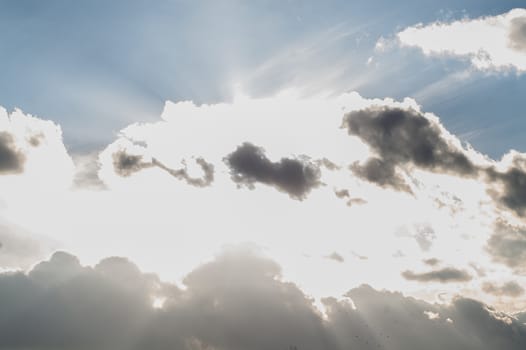 blue sky with different beautiful clouds on it