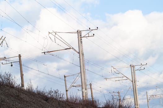 wire on a high-voltage electrical wire line