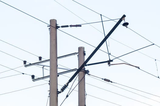 wire on a high-voltage electrical wire line