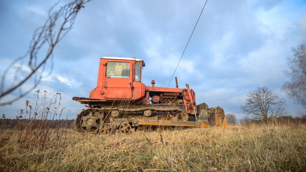 digger, old heavy duty construction equipment, industrial series