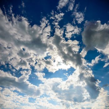 blue sky, natural clouds, nature series